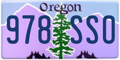 OR license plate 978SSO