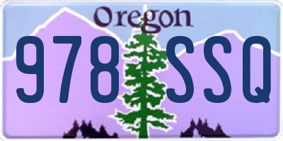 OR license plate 978SSQ