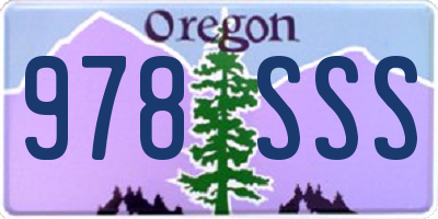 OR license plate 978SSS