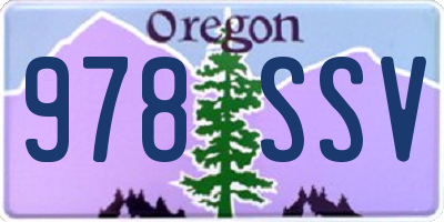 OR license plate 978SSV