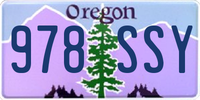 OR license plate 978SSY