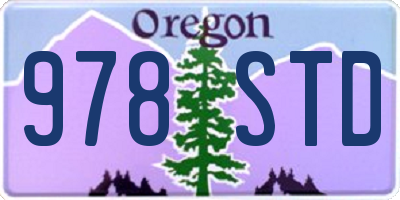 OR license plate 978STD