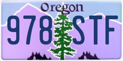 OR license plate 978STF