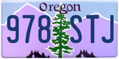 OR license plate 978STJ