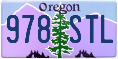 OR license plate 978STL