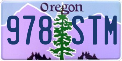 OR license plate 978STM