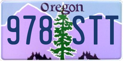 OR license plate 978STT