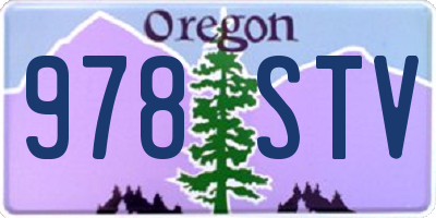 OR license plate 978STV