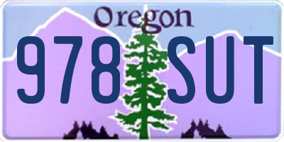 OR license plate 978SUT