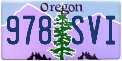 OR license plate 978SVI