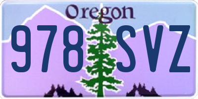 OR license plate 978SVZ