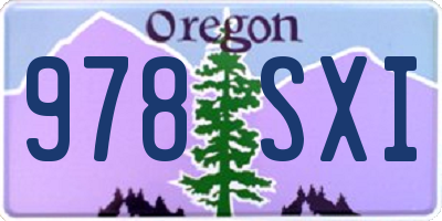 OR license plate 978SXI
