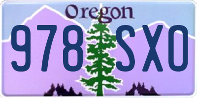 OR license plate 978SXO