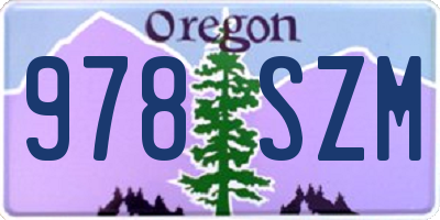 OR license plate 978SZM