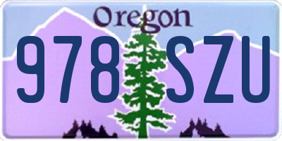 OR license plate 978SZU