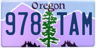 OR license plate 978TAM
