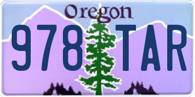 OR license plate 978TAR
