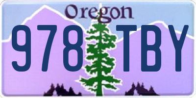 OR license plate 978TBY