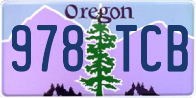 OR license plate 978TCB