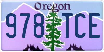 OR license plate 978TCE