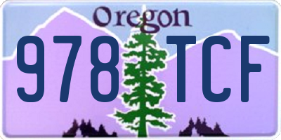 OR license plate 978TCF
