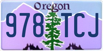 OR license plate 978TCJ