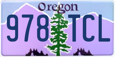 OR license plate 978TCL