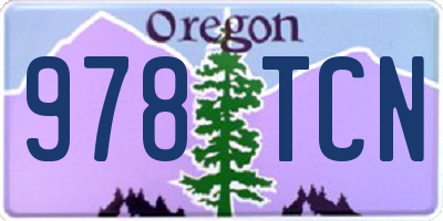 OR license plate 978TCN