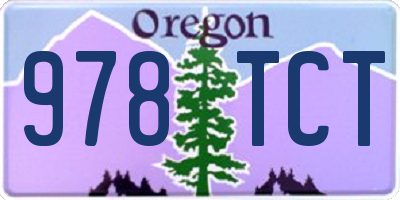 OR license plate 978TCT