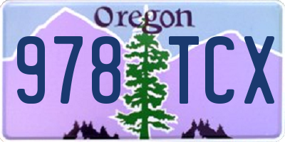 OR license plate 978TCX