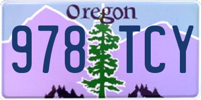 OR license plate 978TCY