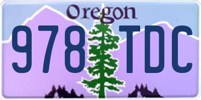 OR license plate 978TDC