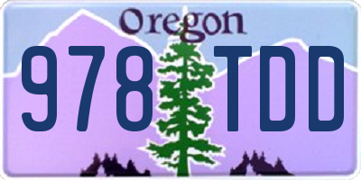 OR license plate 978TDD