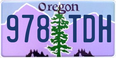 OR license plate 978TDH