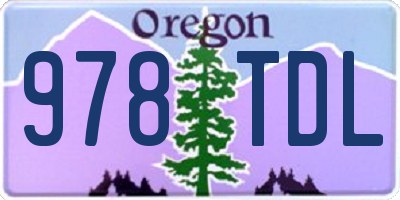 OR license plate 978TDL