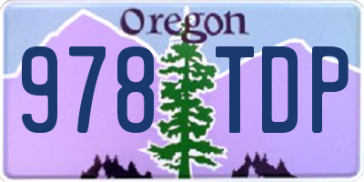OR license plate 978TDP