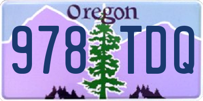 OR license plate 978TDQ