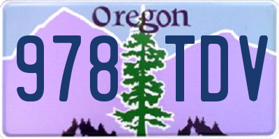 OR license plate 978TDV