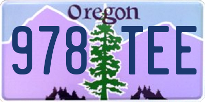 OR license plate 978TEE