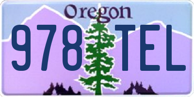 OR license plate 978TEL
