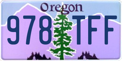 OR license plate 978TFF
