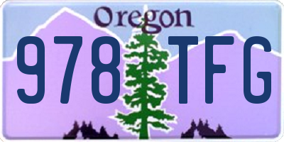 OR license plate 978TFG