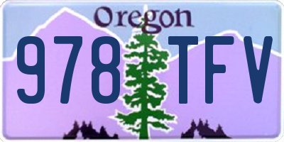 OR license plate 978TFV