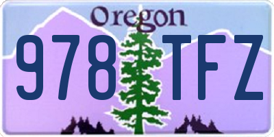 OR license plate 978TFZ