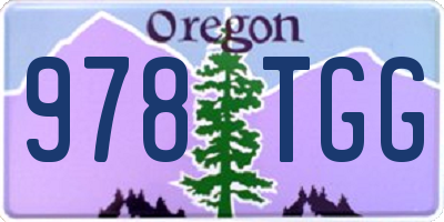OR license plate 978TGG