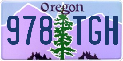 OR license plate 978TGH