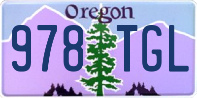 OR license plate 978TGL