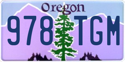OR license plate 978TGM