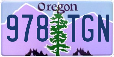 OR license plate 978TGN