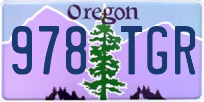 OR license plate 978TGR